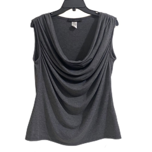 Coco Bianco Tops - Coco Bianco Gray Women’s Sleeveless Shirt Large